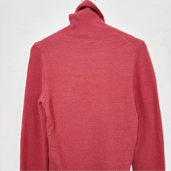 Aritzia Womens Medium Maxwell Hush Knit Chenille Turtleneck Sweater Cider Pink - Picture 13 of 15